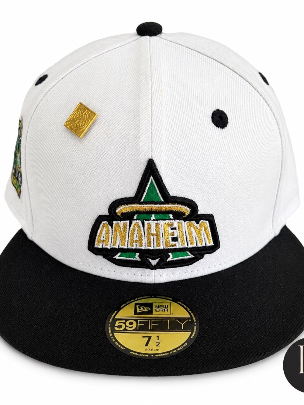 New Era Anaheim Angels Cooperstown 59FIFTY Fitted Hat White Black 7½